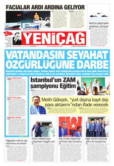 YENİÇAĞ 3 Eylül 2026 gazete manşeti