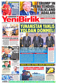 YENİBİRLİK 3 Eylül 2026 gazete manşeti