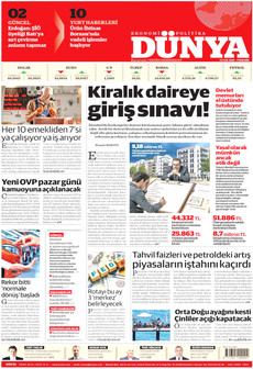 DÜNYA 3 Eylül 2026 gazete manşeti