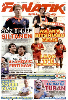 FANATİK 3 Eylül 2026 gazete manşeti