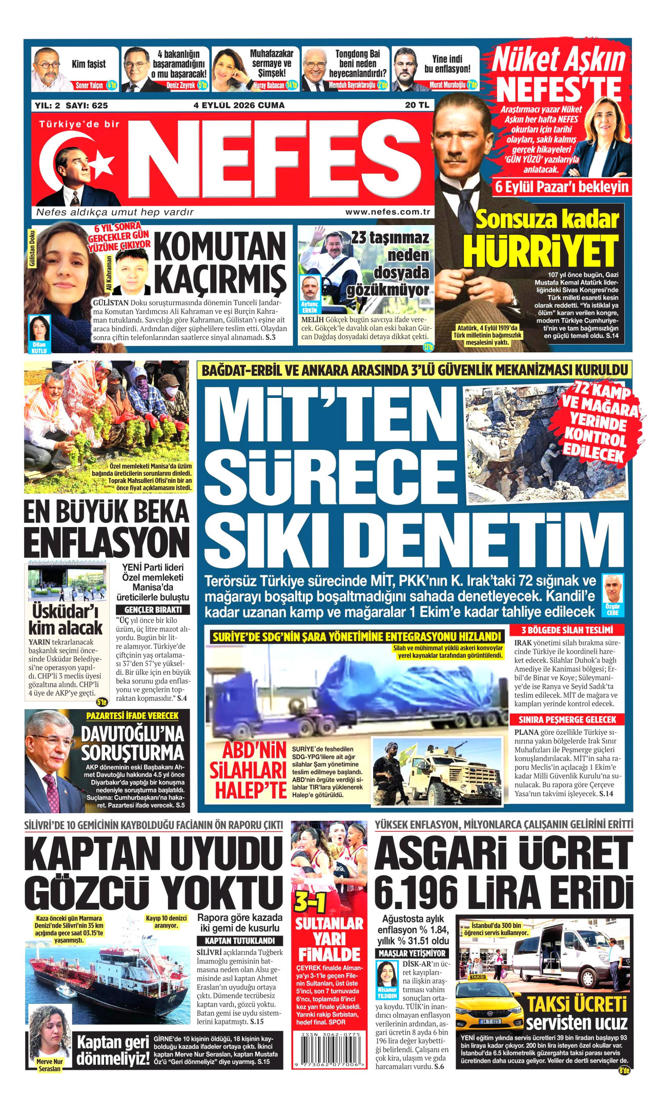 NEFES 4 Eylül 2026 Gazete Manşeti Büyük