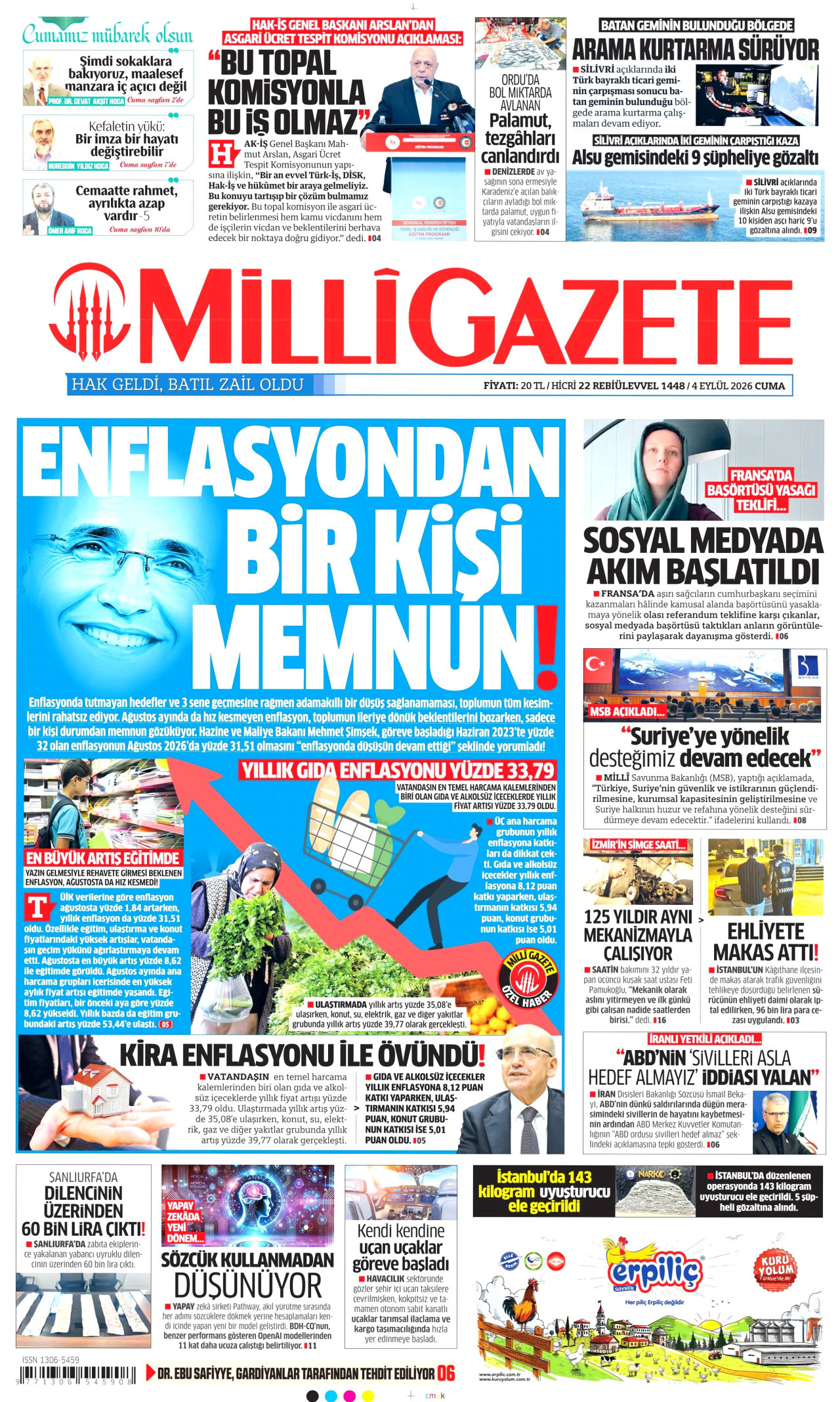 MİLLİ GAZETE 4 Eylül 2026 Gazete Manşeti Büyük