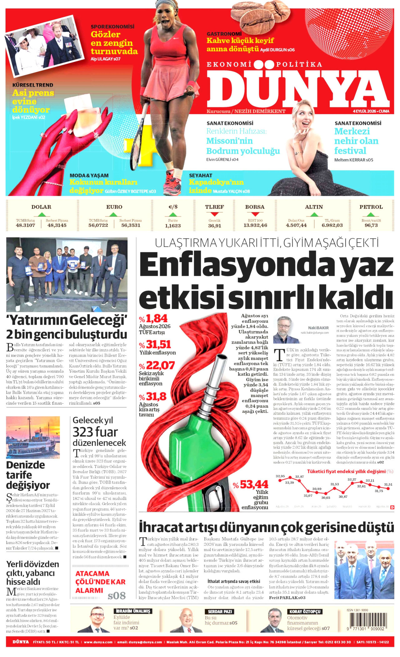 DÜNYA 4 Eylül 2026 Gazete Manşeti Büyük