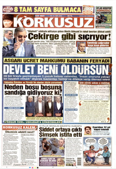 KORKUSUZ 5 Eylül 2026 gazete manşeti