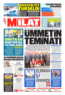 MİLAT 6 Eylül 2026 Gazete Manşeti Küçük
