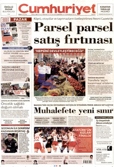 CUMHURİYET 6 Eylül 2026 gazete manşeti
