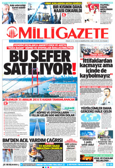 MİLLİ GAZETE 6 Eylül 2026 gazete manşeti