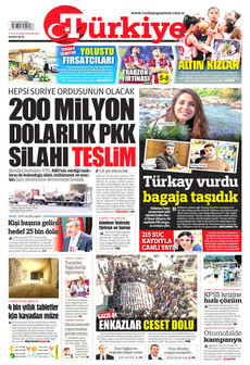 TÜRKİYE GAZETESİ 7 Eylül 2026 gazete manşeti
