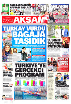AKŞAM 7 Eylül 2026 gazete manşeti