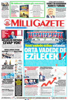 MİLLİ GAZETE 7 Eylül 2026 gazete manşeti