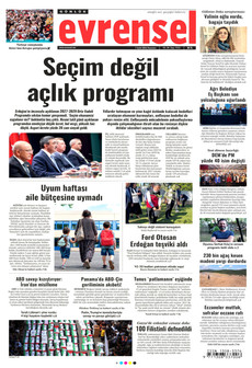 EVRENSEL 7 Eylül 2026 gazete manşeti