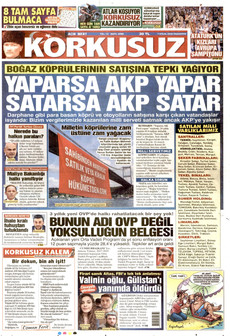KORKUSUZ 7 Eylül 2026 gazete manşeti