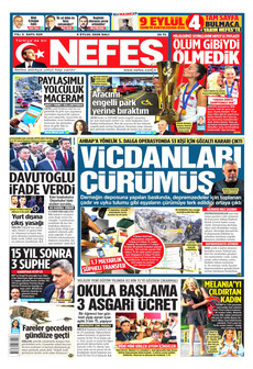 NEFES 8 Eylül 2026 gazete manşeti