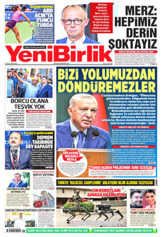 YENİBİRLİK 8 Eylül 2026 gazete manşeti