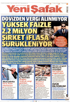 YENİ ŞAFAK 9 Eylül 2026 gazete manşeti