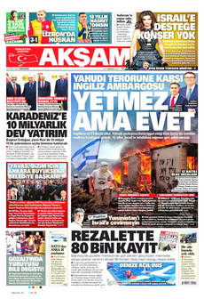 AKŞAM 10 Eylül 2026 gazete manşeti
