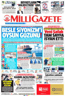 MİLLİ GAZETE 10 Eylül 2026 gazete manşeti