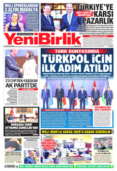 YENİBİRLİK 11 Eylül 2026 gazete manşeti