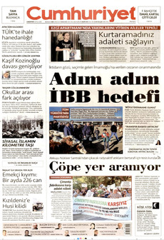 CUMHURİYET 12 Eylül 2026 gazete manşeti