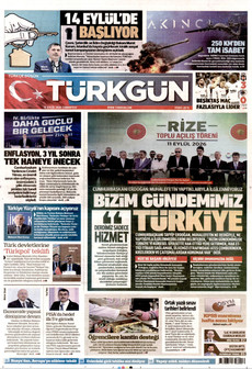 TÜRKGÜN 12 Eylül 2026 gazete manşeti