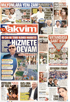 TAKVİM 12 Eylül 2026 gazete manşeti