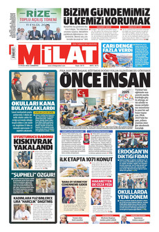 MİLAT 12 Eylül 2026 gazete manşeti
