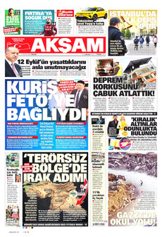 AKŞAM 13 Eylül 2026 gazete manşeti