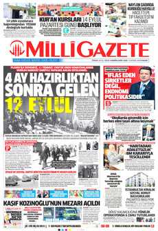 MİLLİ GAZETE 13 Eylül 2026 gazete manşeti