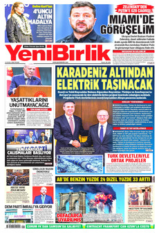 YENİBİRLİK 13 Eylül 2026 gazete manşeti