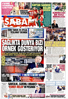 SABAH 14 Eylül 2026 gazete manşeti
