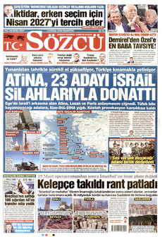 SÖZCÜ 14 Eylül 2026 gazete manşeti