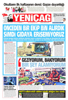 YENİÇAĞ 14 Eylül 2026 gazete manşeti