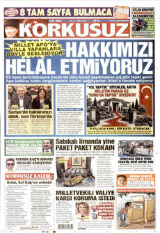 KORKUSUZ 14 Eylül 2026 gazete manşeti