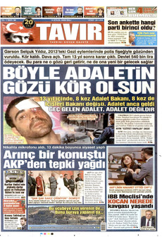 TAVIR GAZETESİ 15 Eylül 2026 Gazete Manşeti Küçük