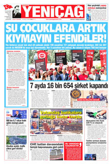 YENİÇAĞ 15 Eylül 2026 gazete manşeti