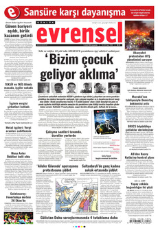 EVRENSEL 16 Eylül 2026 gazete manşeti
