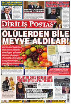 DİRİLİŞ POSTASI 16 Eylül 2026 gazete manşeti