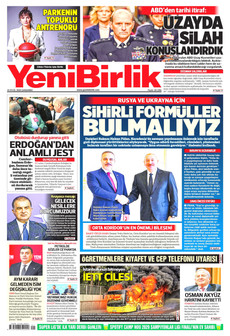 YENİBİRLİK 16 Eylül 2026 gazete manşeti