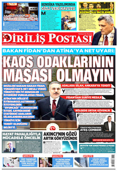 DİRİLİŞ POSTASI 17 Eylül 2026 Gazete Manşeti Küçük