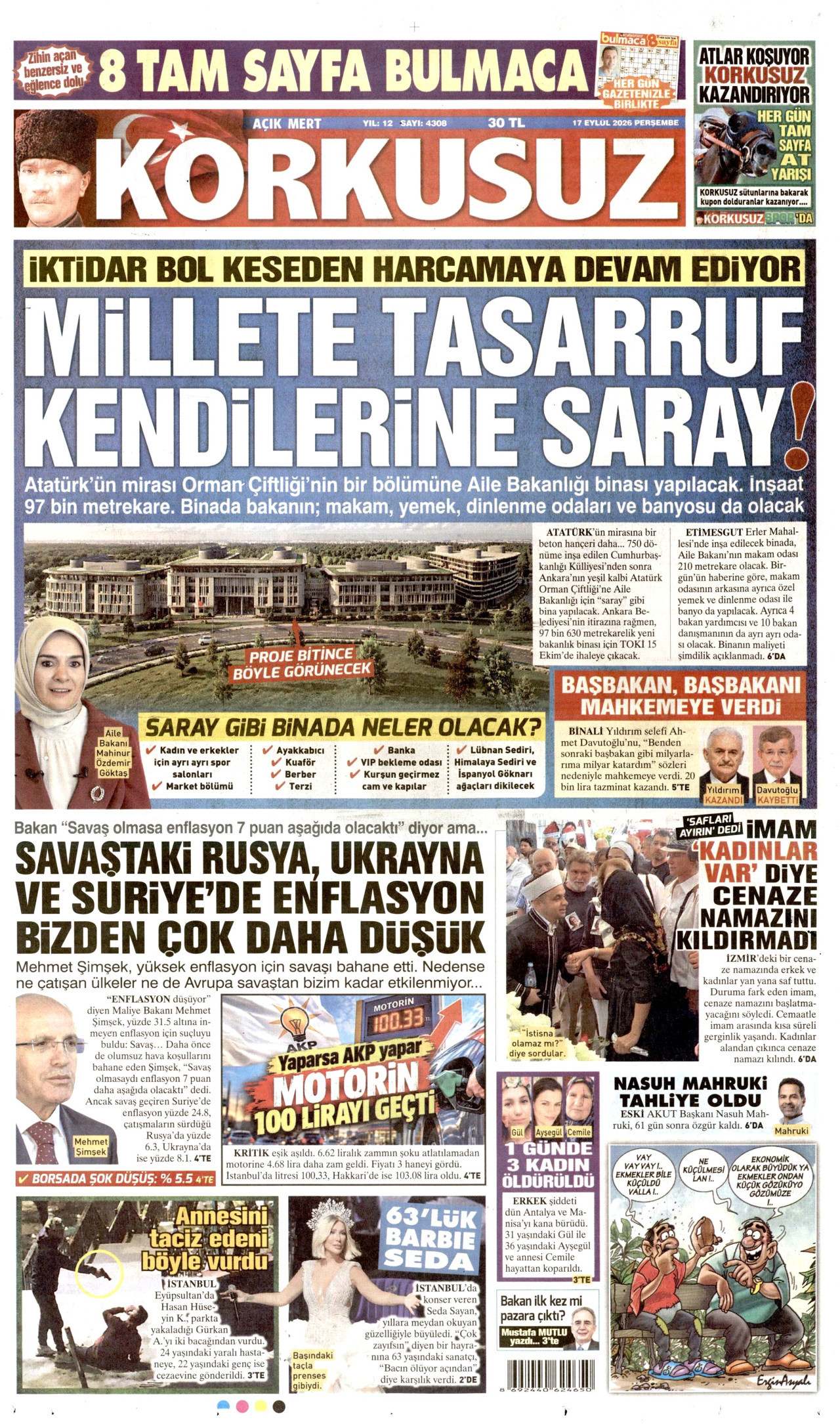 KORKUSUZ 17 Eylül 2026 Gazete Manşeti Büyük
