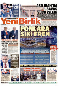 YENİBİRLİK 18 Eylül 2026 Gazete Manşeti Küçük