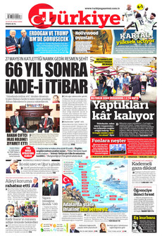 TÜRKİYE GAZETESİ 18 Eylül 2026 gazete manşeti
