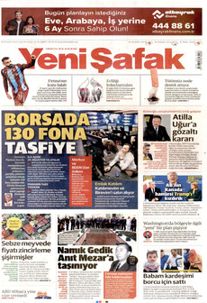 YENİ ŞAFAK 18 Eylül 2026 gazete manşeti