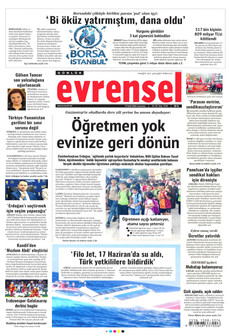EVRENSEL 19 Eylül 2026 gazete manşeti