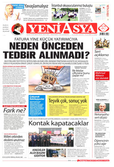 YENİ ASYA 19 Eylül 2026 gazete manşeti