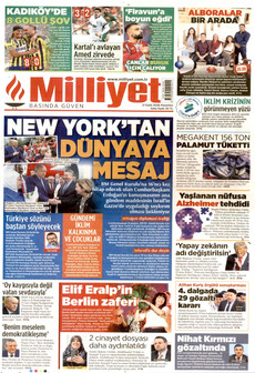 MİLLİYET 21 Eylül 2026 gazete manşeti